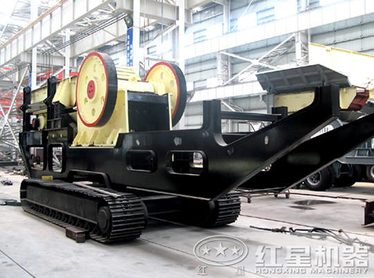 紅星履帶式液壓驅(qū)動(dòng)破碎站，助力建筑垃圾變廢為寶